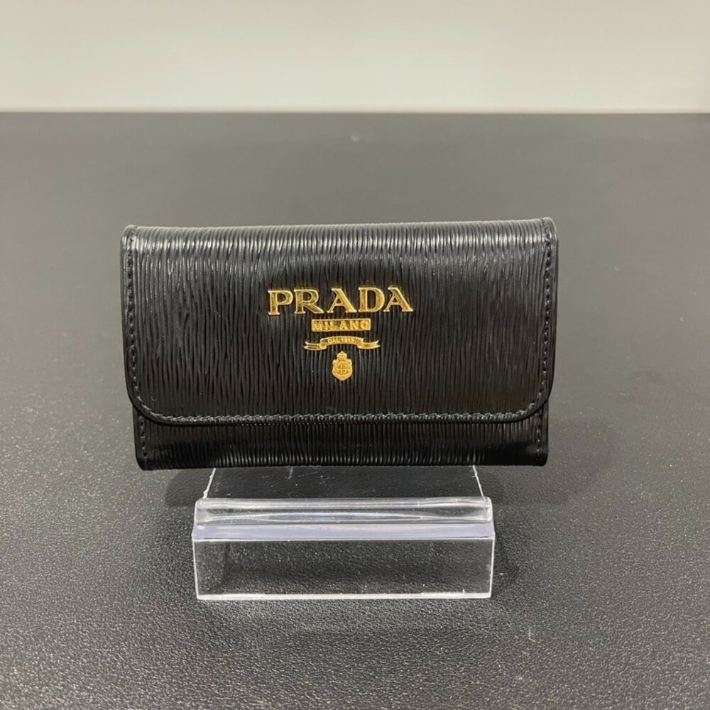 Prada 6-ring Key Case Black/Gold (JB1044)
